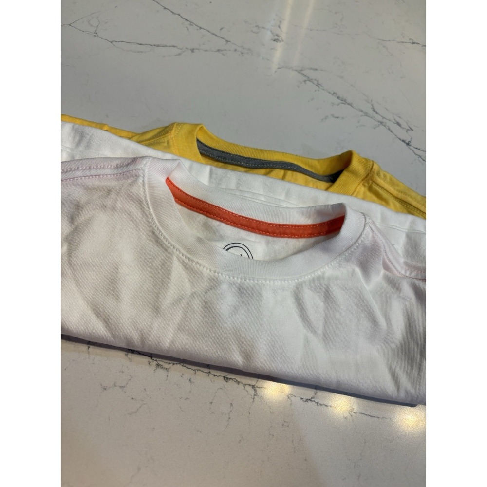 Lot -2 Wonder Nation Muscle T Shirt‎ Sleeveless White/Yellow  Youth Boys M (8)